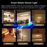 Motion Sensor Under Cabinet Lighting-Magnetic Rechargeable Closet Lights for Kitchen,Stairs,Wardrobe | 3-Color Dimmable LED Under Counter Lighting | Pro Battery Upgrade​ (20cm-2Pack)