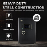Heavy Duty Large Home Safe – 2.05 Cubic Feet Digital Security Safe with Touchscreen Keypad & Internal Lock Box for Home Office Business, Black