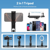 Ulanzi TT23 Auto Face Tracking Tripod for Smartphones, 165cm Cell Phone Selfie Stick, 360° Rotation Tripod with Bluetooth Remote & Gesture Control, Selfie Stick for iPhone/Action Camera