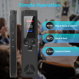ASINNO 64GB Digital Voice Recorder, Voice-Activated + USB-C