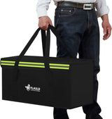 FLASLD Fireproof Document & Money Bags, Large Fireproof & Water Resistant Bag, Fireproof Folder Safe Bag for Cash, Valuables & Passport, with Silicone Coating & Zipper Closure (Storage Bag-24x12x12”)