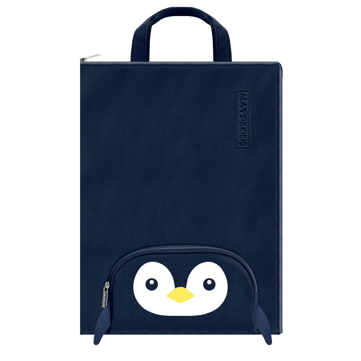 A4 Document Bag Portable File Organiser Bag Zip Portfolio Folder File Wallet with Handle File Carrying Case Large Document Holder Bag for Office School Business Travel Conference 37x27cm (Crow)