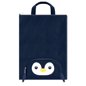 A4 Document Bag Portable File Organiser Bag Zip Portfolio Folder File Wallet with Handle File Carrying Case Large Document Holder Bag for Office School Business Travel Conference 37x27cm (Crow)