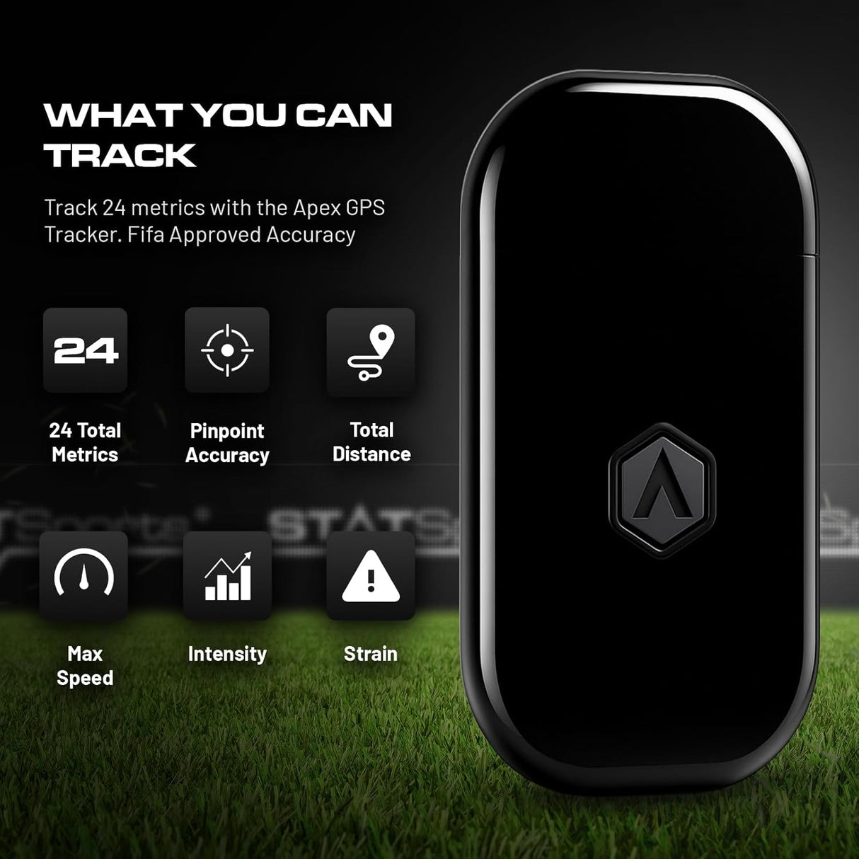 STATSports Academy Football GPS Tracker Vest – Pro-level Football Tracker with All-In-One App for Coaching, Training and Nutrition – Tracks 24 Metrics – GPS Vest Used by Pro Players, Adult S