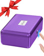 AICase Safe with Biometric Fingerprint Recognition for Travel and Home, Portable Security Box with Fingerprint and Morse Code, Cash Box, Safe Deposit Box, Silver