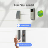EZVIZ Video Doorbell with 2K & 1080p Double Camera, Wireless Doorbell with Solar Panel, Person Detection, Package Detection, Two-Way Audio and Colour Night Vision, 32GB eMMC Memory, EP3x Pro