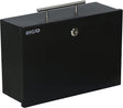 RIGID Large Cash Box | Steel Safe Box | Metal Security Chest with Key Lock | Durable Portable Money Box Safe for Bills Jewelry Receipts Coins (22 * 32.5 * 12 cm) Black - Assembled