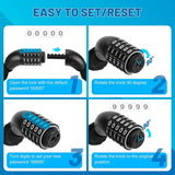 Bike Lock 5-Digit Combination Bike Lock 110CM Anti-Theft Bicycle Lock Resettable Bike Lock Chain for Bicycle, Motorcycle and More
