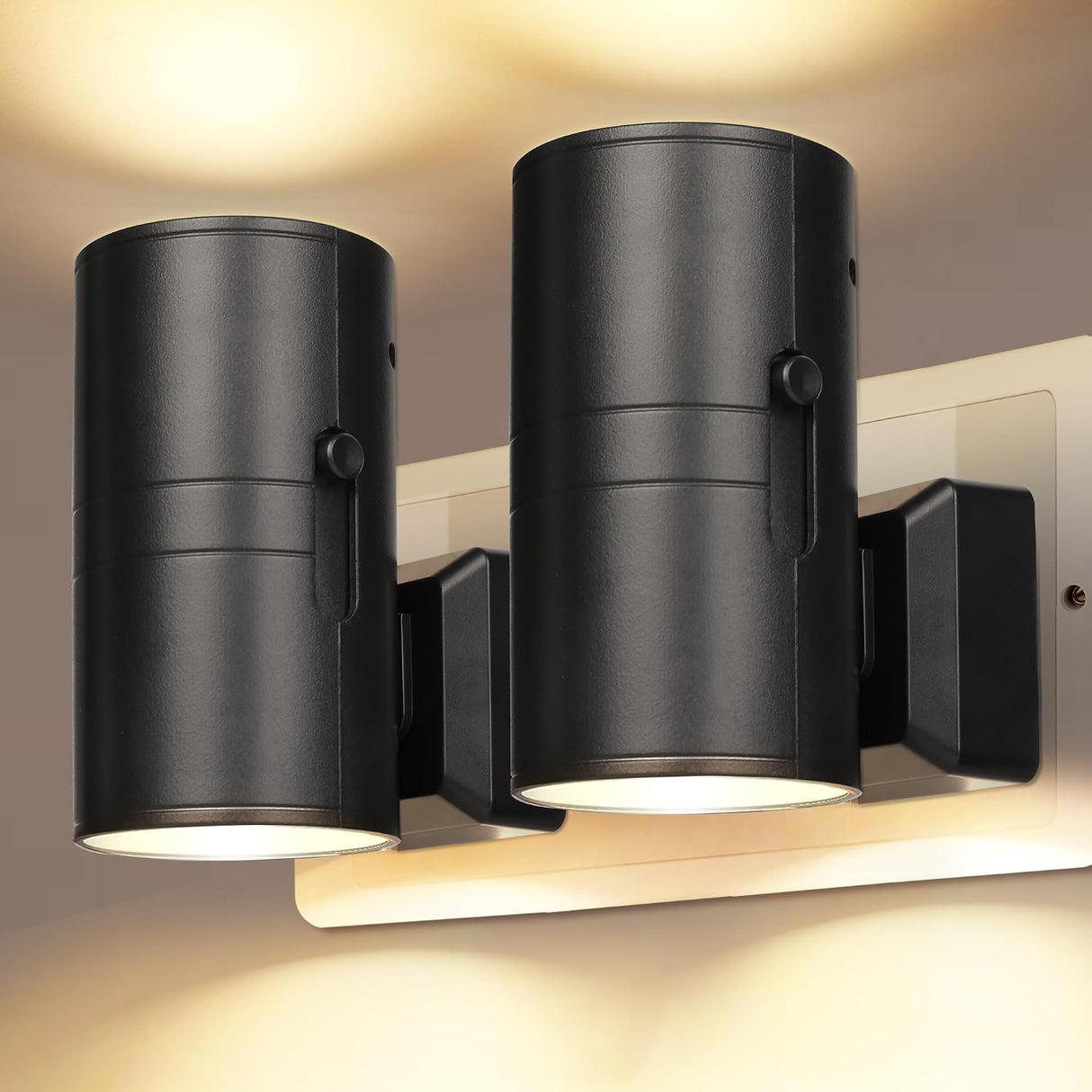 Night Light with Light Sensor, Warm White 3000K, 2 Pack | Dusk to Dawn Sensor, 0-100LM Dimmable, Plug in, Soft Light, Energy-Saving, for Bedroom Hallway Stair Bathroom Corridor
