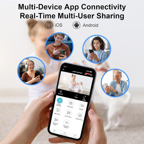 Mini Camera for Home 4K HD Indoor Battery Wireless WiFi Security App Control Smallest Surveillance Camera for Room Nanny CAM with Motion Detection Night Vision