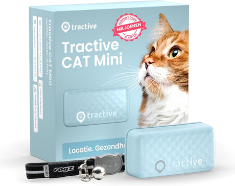 Tractive Smart Cat Tracker Mini | #1 Cat GPS | Real-Time Location Tracking | Territory & Location History | Safety Collar included (Mint)