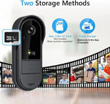UanTii Tuya Smart Video Doorbell 720P HD Wireless Video Intercom Door Bell Camera Two-Way Audio Night version for Home Security