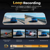 Car Mirror Dash Cam,Front and Rear View Mirror Camera,Backup Camera for Cars with 1080P FHD Full Touch Screen,Reverse Camera with Loop Recording Streaming Media 170°Wide Angle Parking Assistance