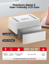 TERRIFI Metal Timed Lock Box, Time lock Box with Child Lock and LED Display, Self-Control Timer Locker, for Phones, Snacks, Video Games or Other Temptations, Can reduce Stress & Anxiety