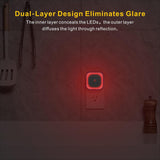 YUNLEX 2 Pack Plug in Red Sleep Night Light with Motion Sensor & Dusk to Dawn Sensor, Soft Glow, Dimmable, LED Lights for Bedroom, Sleep, Baby Nursery, Kids, Toddler, Bathroom, Hallway, Home Decor