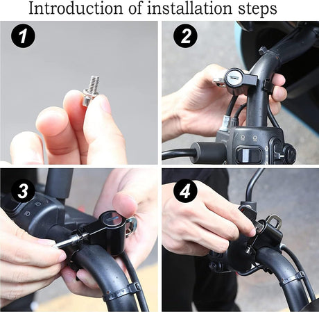 ZORBES® Helmet Lock, 22-28mm Motorbike Helmet Lock Motorbike Accessories, Bike Helmet Lock Helmet Locks for Motorbikes Electric Motorbike Helmet Accessories for Handlebar Tubing