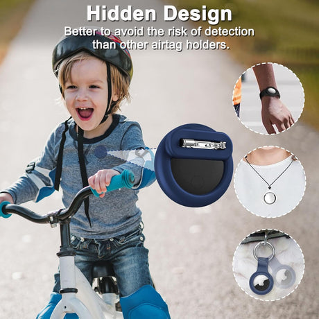 Smart Tags Tracker for Kids, Android Hidden Tracker for Children, GPS Locator with Safety Pins Holder, Bluetooth Item Finders, Anti-Lost for Kid, Baby, Elderly, Luggage, Shoe, Clothes, Backpack