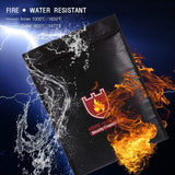 ruboka Fireproof Document Bag, 15" x 11" Solid Silicone Coated Fire Resistant & Water Resistant Money Fireproof Safe Storage for Jewelry, Zipper Closure for Maximum Protection