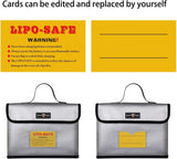 Fireproof & Waterproof Lipo Battery Safe Storage Bag, Large Capacity Explosion-Proof Case with Double Zipper for Charging/Transport, Silver Grey (10.24"x7.09"x5.12")