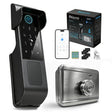 Makayuron Smart Door Lock, TTLock Bluetooth App Outdoor Waterproof Smart Lock, IP65 Rating, 5 Unlocking Methods (Fingerprint/Password/RFID Card/Mechanical Key/TTLock ble App Remote)(M333-TTble）