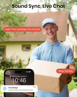 CAMSTRO 2K Solar Outdoor Security Camera, PTZ, AI, Alexa/Google