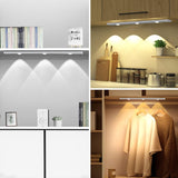 LED Under Cabinet Lighting, Rechargeable Motion Sensor Light Indoor, 3 Color Temperatures, Wireless Magnetic Closet Light for Closets, Kitchen, Bedroom, Hallway, Stairs (2 PCS)