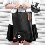 A4 Document Bag Portable File Organiser Bag Zip Portfolio Folder File Wallet with Handle File Carrying Case Large Document Holder Bag for Office School Business Travel Conference 37x27cm (Crow)