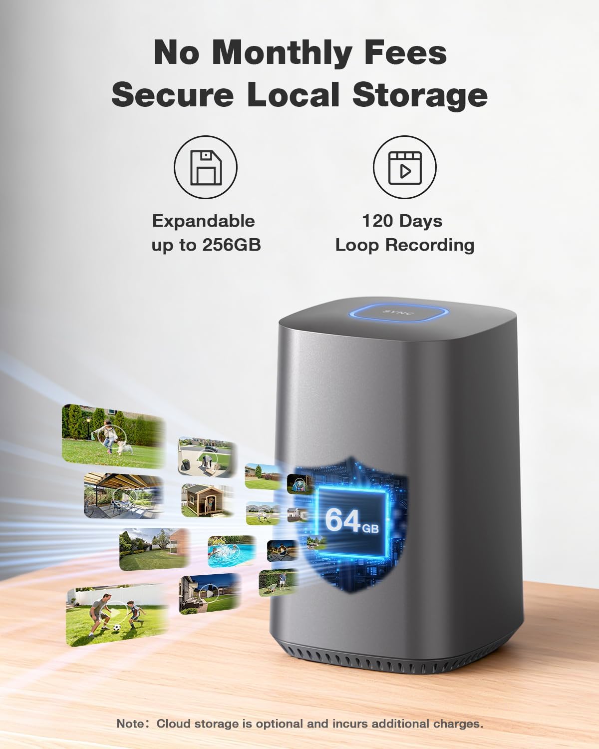 SEHMUA Security Cameras Wireless Outdoor (4-cam-kit), No Subscription Fee | 64GB Built-in Storage, 360° PTZ Coverage, 4MP Live Video, Color Night Vision, Instant Alerts, Solar Security Camera System