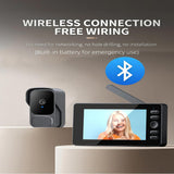 Wireless Video Doorbell,4.3-inch IPS 1080P Monitor Screen Door Bell Camera with Bidirectional Wake-up, Two-Way Intercom,Night Version,120° Angle for Home,Villa,Apartment,Easy Installation,No WIFI