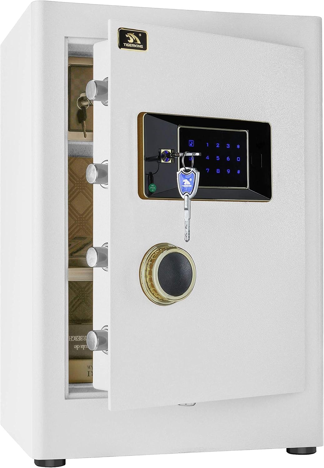Heavy Duty Large Home Safe – 2.05 Cubic Feet Digital Security Safe with Touchscreen Keypad & Internal Lock Box for Home Office Business, Black