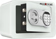 Deli Safe Box Small Security Safe #H170W230D170 – White | Dual Lock with Password & Key | Anti-Rest Technology | All-Steel Rustproof Design | Compact Home, Office, Cash & Document Safe