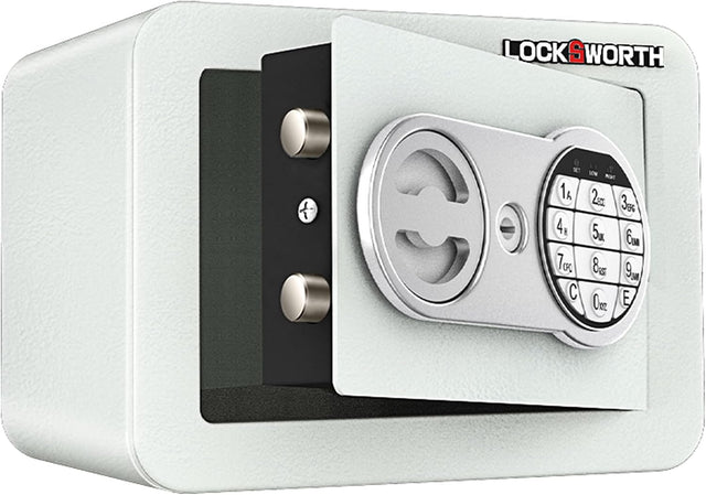 Deli Safe Box Small Security Safe #H170W230D170 – White | Dual Lock with Password & Key | Anti-Rest Technology | All-Steel Rustproof Design | Compact Home, Office, Cash & Document Safe