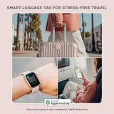 Satechi FindAll Smart Luggage Tag with Find My, TSA-Friendly, Airport Tracking, Left-Behind Alerts, Loud Audible Chime, Wireless Rechargeable, Works with iPhone, iPad, Mac – Desert Rose