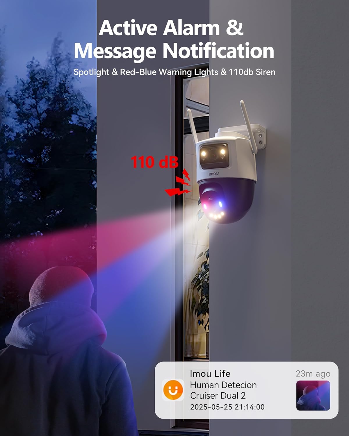 Imou Dual-Lens 6MP Outdoor PTZ Camera, AI Detection, WiFi6
