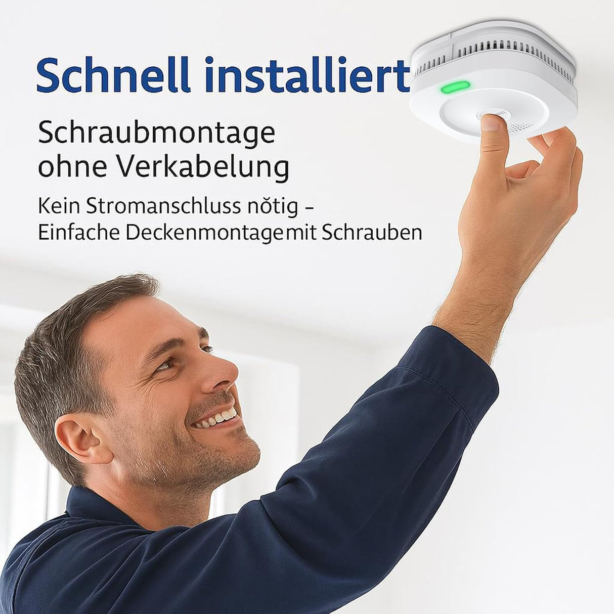 ZYTA WiFi Smoke Detector with 10-Year Battery, EN 14604 (2-Pack)