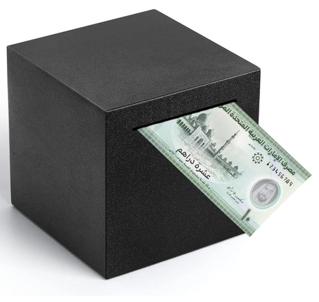 Piggy Bank for Adults Must Break to Open, Stainless Steel Metal Money Savings Box for Cash Coin (4.72 inch) Silver