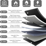 Fireproof Waterproof Document Bag 3-Pack Black 2000℉ Money Bag for Cash Passports ID Cards Social Security Card Protector Waterproof Zipper Pouch Fire Proof Bank Bag Document Holder
