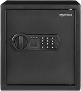 Amazon Basics Steel Home Security Electronic Safe with Programmable Digital Keypad Lock for Jewelry, Money, Valuables Storage, 34 Litres, 33 cm W x 33 cm D x 36 cm H, Black