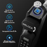 WELOCK U81 Smart Door Lock, Fingerprint + WiFi + RFID + Mechanical Key