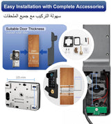 Makayuron Smart Door Lock, TTLock Bluetooth App Outdoor Waterproof Smart Lock, IP65 Rating, 5 Unlocking Methods (Fingerprint/Password/RFID Card/Mechanical Key/TTLock ble App Remote)(M333-TTble）
