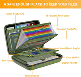 DocSafe Fireproof File Organizer with Lock, Green, 15.55 x 3 x 11.5 inches, Hard-Shell Fireproof File Organizer