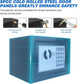 New 5.6L Safe for Home Use, Digital Cash Box with Password and Key, Suitable for Storing Cash, Documents, Jewelry, and Passports at Home, Business, Office, or Hotel (Black-5.6L)