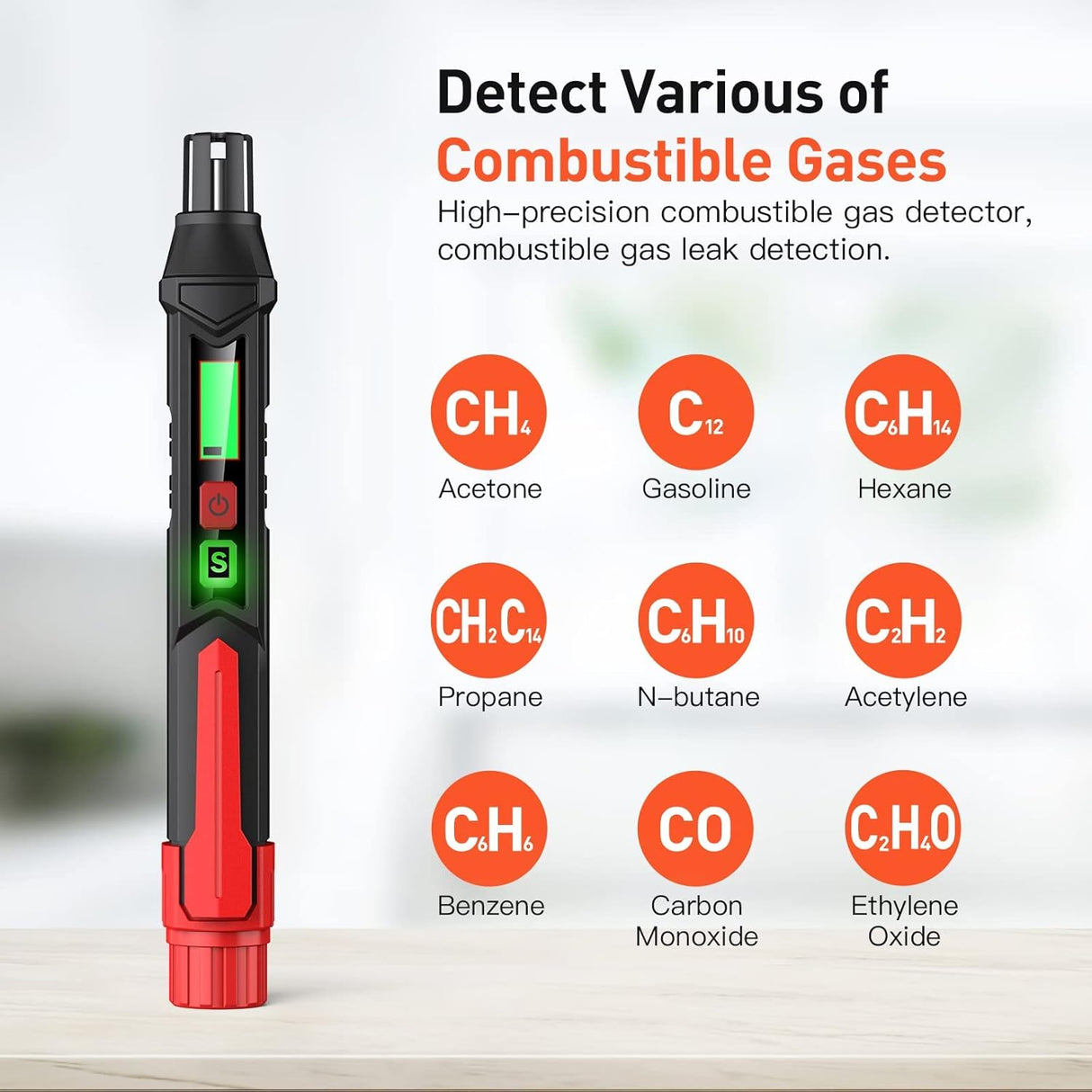 MAKINGTEC Pen-Type Propane Gas Leak Detector, Portable, Battery