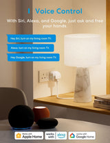 Meross Matter Smart Plug Mini with Energy Monitoring, Works with Apple HomeKit, Alexa, Google Home, SmartThings, WiFi Plug with Voice Remote Control, 13A, 1 Pack