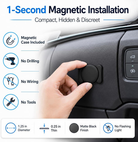 Car Tracker Support Android and iOS Systems, Magnetic Bluetooth Finder for Car with Alerts, Global positioning function,1 Year Battery Life (Includes Keychain, Strap & Mount)