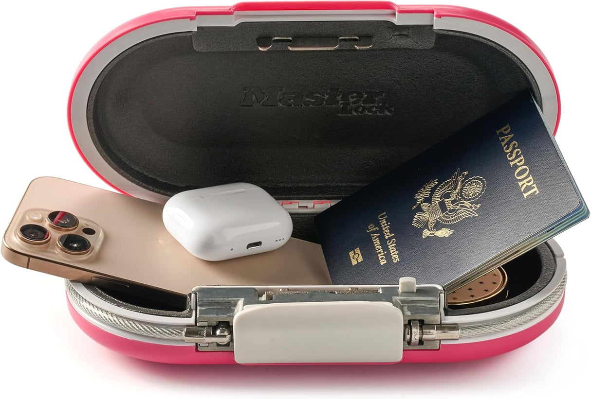 Master Lock (Pink) - Personal Safe, Set Your Own Combination Portable SafeSpace, 23cm - 1.3cm Wide, Pink, 5900DPNK