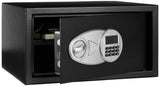 Amazon Basics Steel Security Safe with Digital Keypad - Secure Money, Cash, Jewelry, ID Documents, 14 Litres, 35 cm W x 35 cm D x 25 cm H, Black