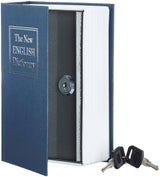 Amazon Basics Book Safe- Key Lock- Large, Blue