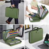 DocSafe Fireproof File Organizer with Lock, Green, 15.55 x 3 x 11.5 inches, Hard-Shell Fireproof File Organizer