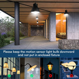 SYOSI Motion Sensor Light Bulbs, , 12W (100W Equivalent) PIR Motion Activated Dusk to Dawn Light Bulb, E26 6000K Cool White Security Bulb for Front Door Garage Hallway, 2 Pack